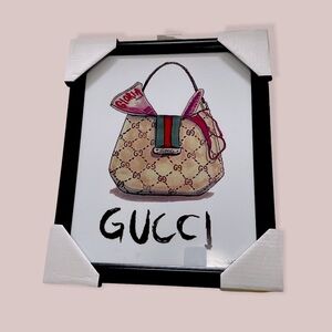 GUCCI by Fairchild Paris Framed Wall Art Purse